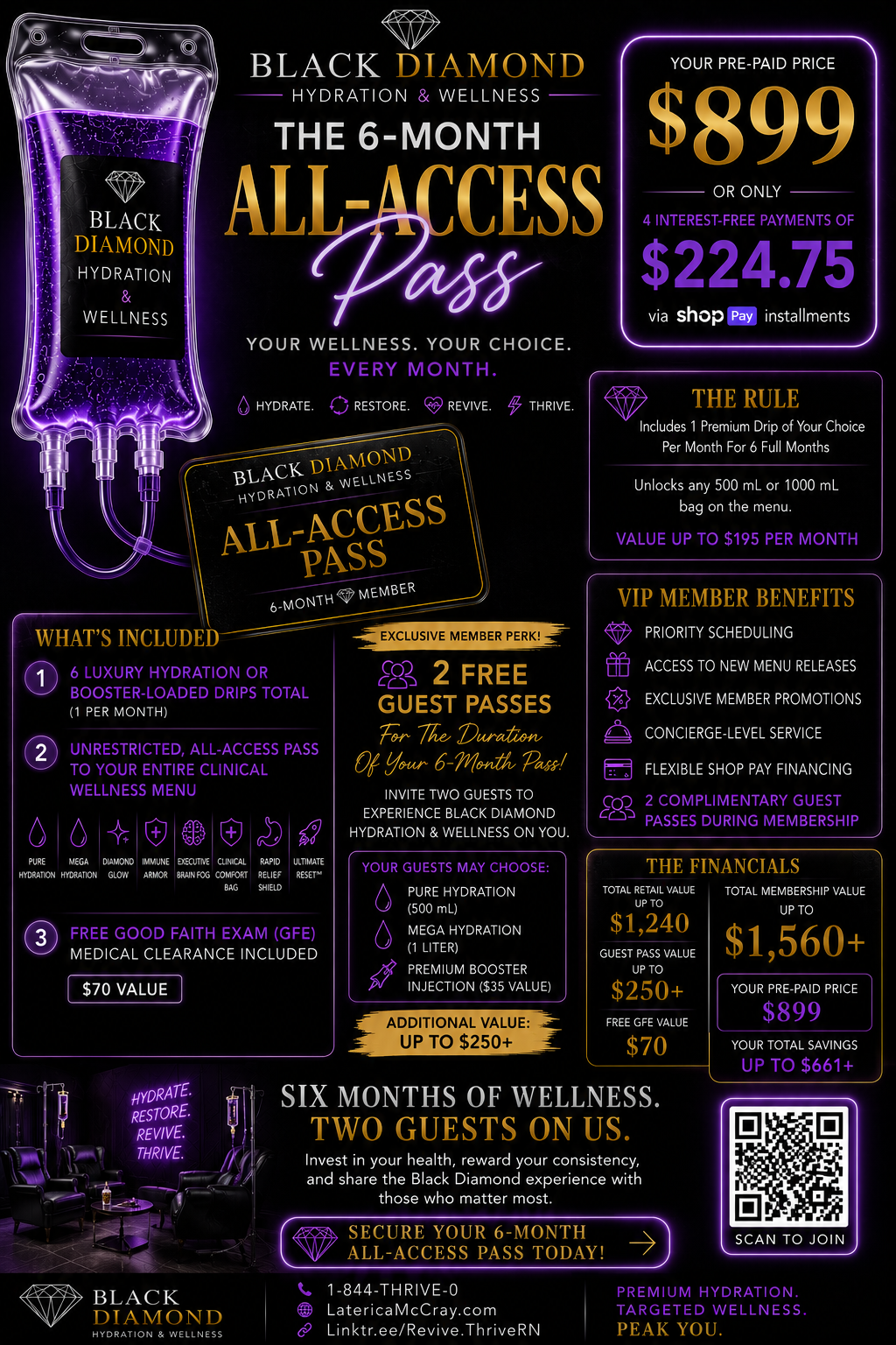 The 6-Month Black Diamond Elite Membership Package | All-Access Pass