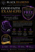 Good Faith Exam GFE clinical medical clearance portal - Black Diamond Hydration Step-by-step graphic showing quick and compliant telehealth medical evaluation Licensed medical professional conducting a secure virtual telehealth clearance exam