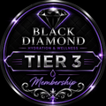 The 3-Month Black Diamond Elite Package All-Access Pass premium voucher - Black Diamond Hydration Elite 1-Liter signature hydration sessions and free member guest perks infographic High-performing individual receiving elite cellular optimization treatment in a luxury clinical setting