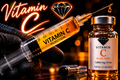 Vitamin C Ultimate Cellular Shield and Collagen Booster clinical injection - Black Diamond Hydration Graph comparing oral supplement absorption ceilings versus direct clinical absorption levels Client receiving high-dose Vitamin C therapy for radiant skin and immune defense